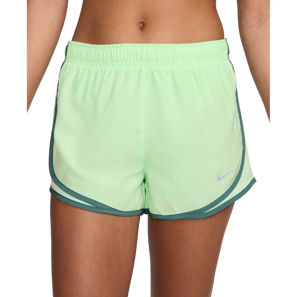 NEW Nike Women Running Shorts Lime Green Teal Dri-FIT Mesh Athletic Women XS